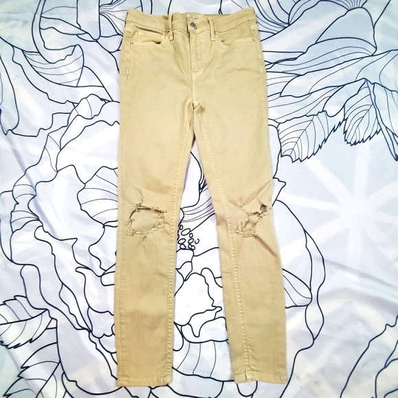distressed khaki jeans womens